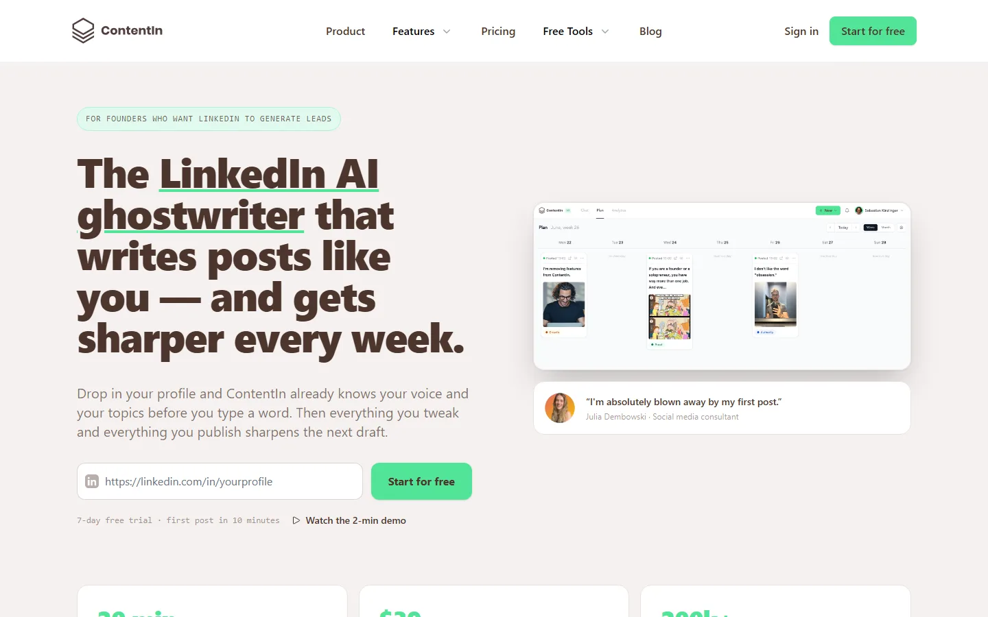 ContentIn homepage
