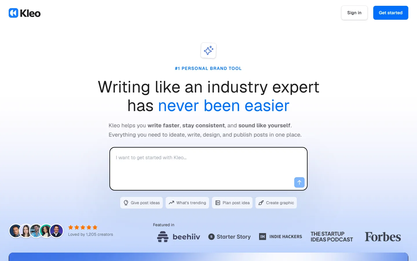 Kleo homepage